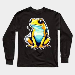 Golden Poison Frog Illustration Long Sleeve T-Shirt